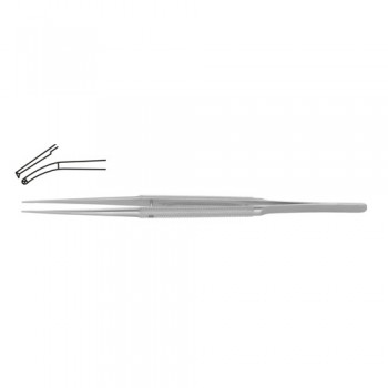 Diam-n-Dust™ Micro Dissecting Forcep Curved - 1 x 2 Teeth Stainless Steel, 18 cm - 7" Tip Size 6.0 x 0.7 mm